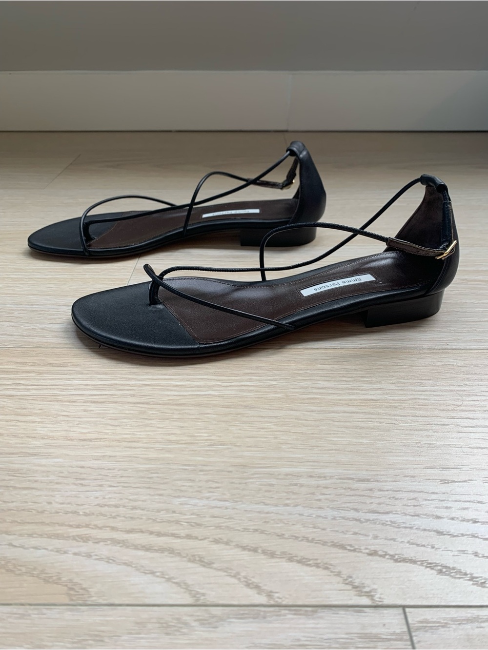 Emme Parsons Black String Strappy Sandal NWT Size 41 IT - Picture 5 of 8